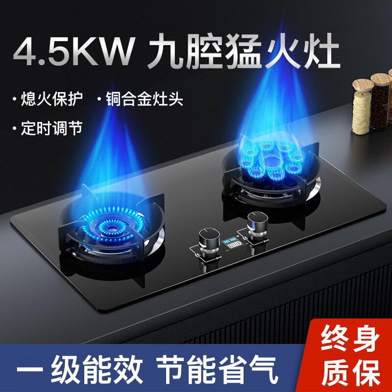 Gas stove double stove gas stove for home fierce fire stove embedded natural gas liquefied gas stove 2024new arrival wholesale