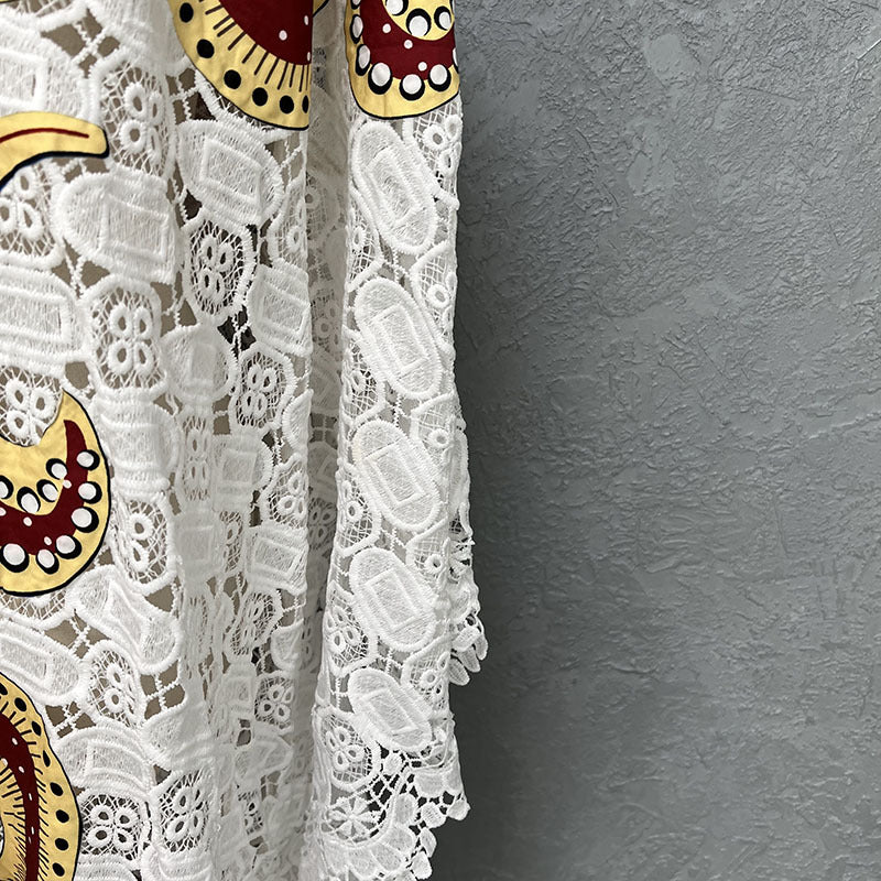 supply loose water-soluble lace robe robe bat shirt long skirt plus size women's dress african