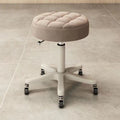 Professional salon stool - swivel, height adjustable, backrest, heavy-duty chair with casters - round chair for barber shops, nail salons, and office use