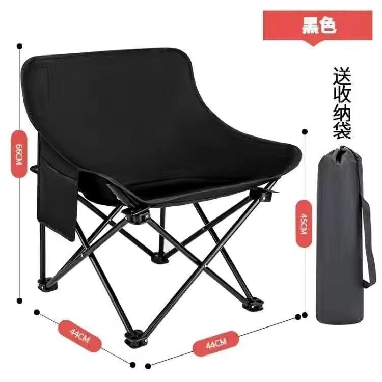 Outdoor folding moon chair fishing stool portable folding bed outdoor dinner folding recliner installation-free folding bed