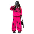 Girls' autumn trendy & chic sweatshirt set - stylish  new collection for mid-to-large children - long sleeve casual two-piece outfit