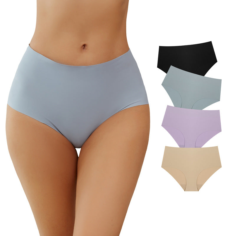 fashion briefs yoga sports plus sizehigh waist women's pants breathable ice silk seamless underwear