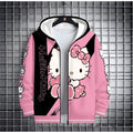 Kids' hoodie jacket, cross-border hot seller: cute cartoon print fashion zip-up hoodie for girls, dropshipping available