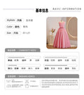 Girls' formal dress - long, round neck, minimalist style - children's evening gown - elegant & chic - birthday party - chiffon - custom made