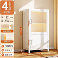 Steel bookshelf movable bookcase with door kids storage rack living room storage cabinet wall-mounted iron double-door bookcase
