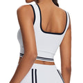 New premium yoga outfit set for women - barely there tennis top, sleeveless fitness tank, running yoga apparel