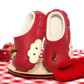 Cotton slippers women's winter 2025 new apple slippers fleece-lined warm indoor anti-slip baotou half slippers women's wholesale