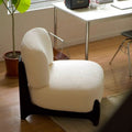 Solid wood cashmere sofa small apartment balcony wabi-sabi style leisure chair popular single lounge chair casual style electric