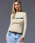 european and american cross-border new women's long-sleeved autumn/winter independent knit sweater