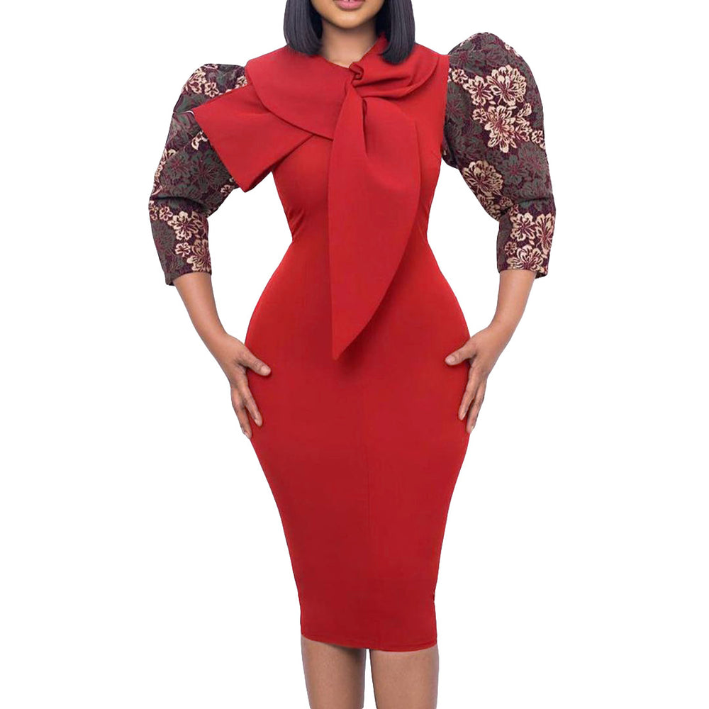 D294 european and american clothing  cross-border new autumn plus size elegant fashion bodycon dress - high-quality export dress