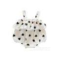 Personalized baby bag butt summer oem sample processing gauze sweat-absorbent cotton wide shoulder rompers infant summer clothing