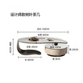 1.6m gray titanium coffee table [rock plate style]