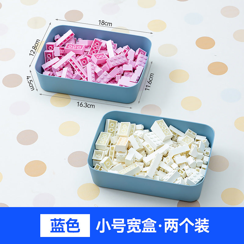 Children's toy parts sorting box Lego storage box Plastic stackable small particle building block partition storage box