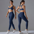 New high-waisted, butt-lifting, body-hugging, barely-there yoga outfit with sexy push-up bra sports bra set for running and fitness