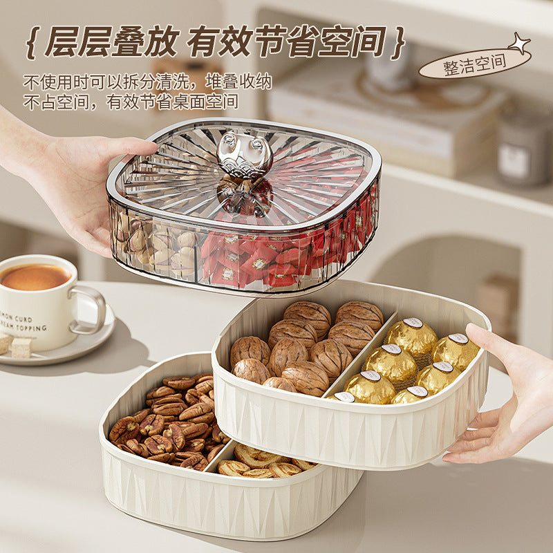 Luxury sealed fruit bowl - premium 2025 design for home living room coffee table - candy & snack display, dried fruit storage box