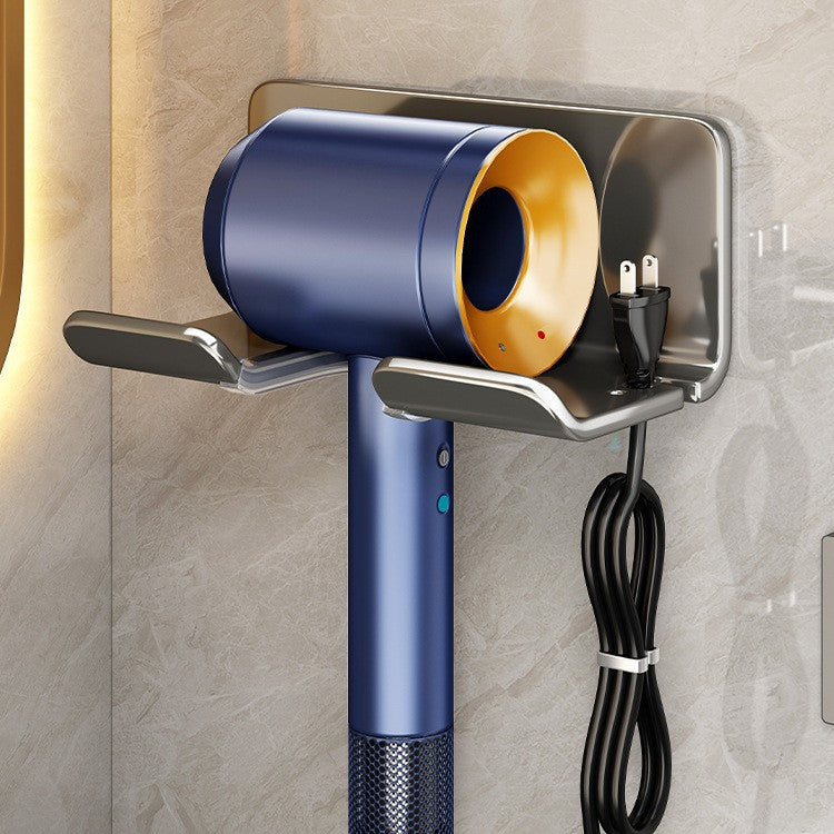 Hair dryer holder - no drilling required, bathroom hair dryer rack, wall-mounted hair dryer stand, bathroom organizer