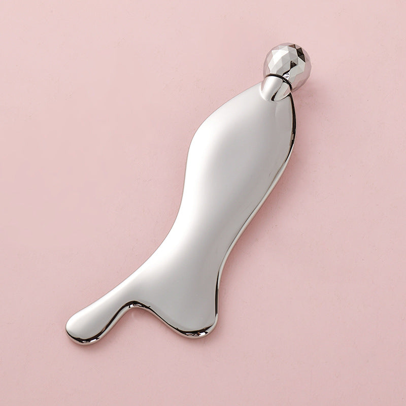 Face slimming device - lifting & firming, reduces nasolabial folds, at-home beauty tool, roller-type eye massager, facial lift, fish-shaped gua sha board