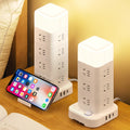 Smart vertical power strip socket with usb mobile phone charging multi-port tower office for home creative power strip rubik's cube