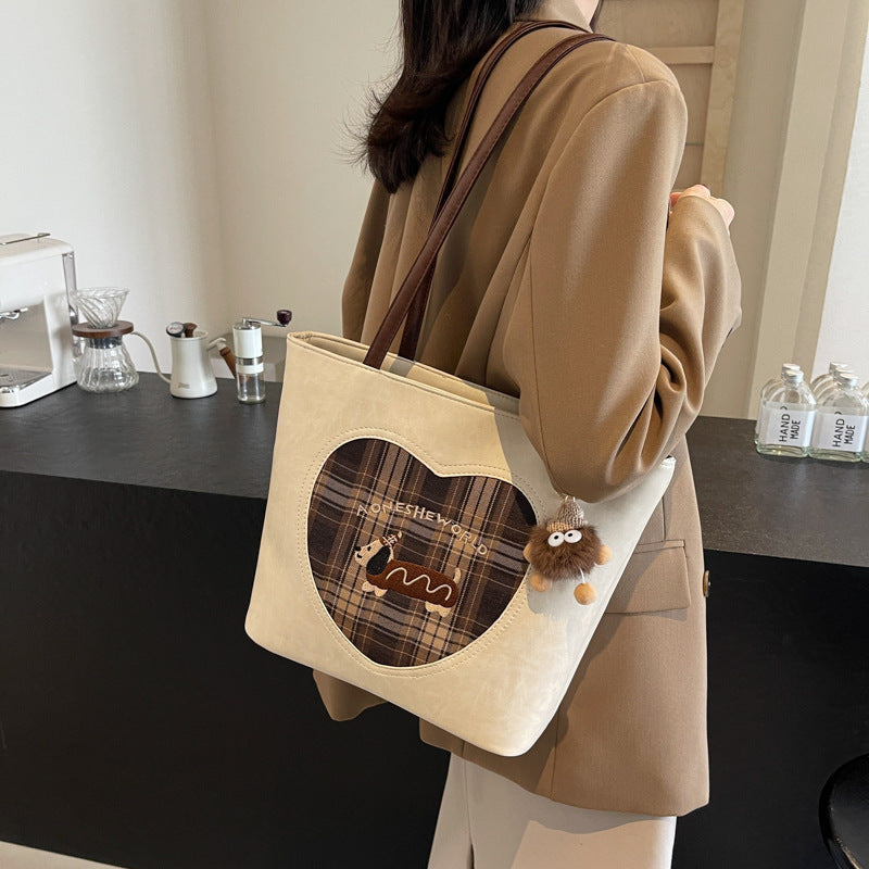 Retro large-capacity armpit bag autumn and winter women's bag 2025 new commuter tote bag fashion single shoulder double shoulder dual-purpose bag