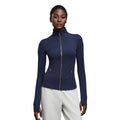 Stand collar zipper yoga wear outwear women's cardigan running sports jacket waist slimming look fitness wear daw182-2