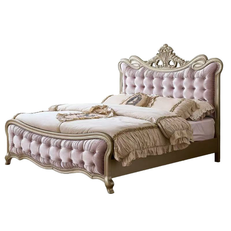 American light luxury solid wood bed for homefrench soft back princess bed high-end luxury wedding bed storage storage master bedroom large bed