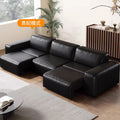Shi zeng feitian big black cow telescopic dual-purpose variable bedside layer cowhide living room tofu block color electric functional sofa