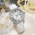 2025 new fashion diamond-studded women's watch with leather strap - quartz wristwatch, direct from manufacturer, ready to ship, dropshipping available