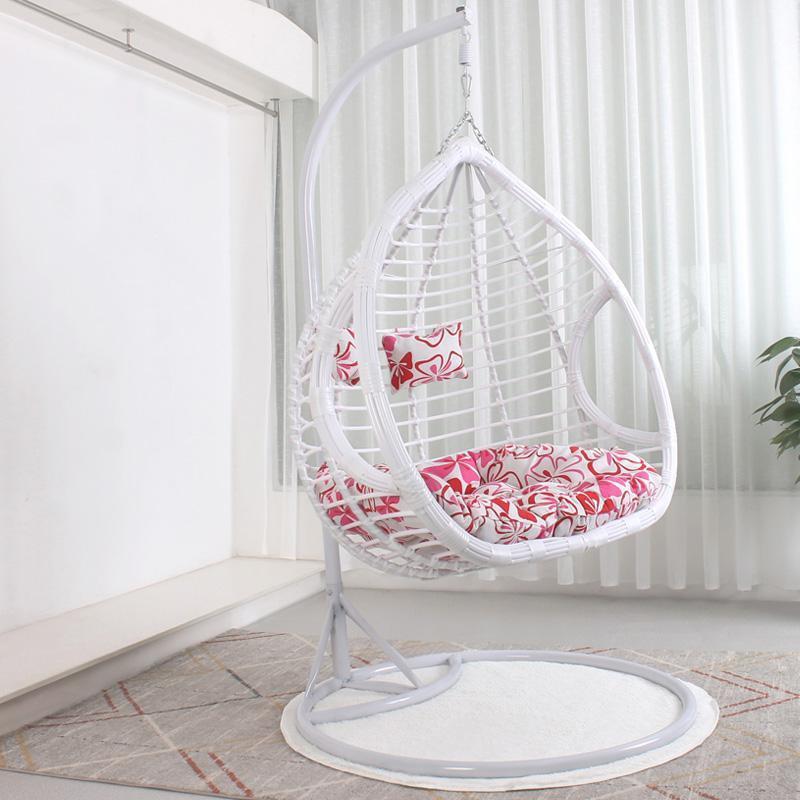 Romantic hanging basket rattan chair for home indoor hanging chair swing adult hammock balcony single double living room rocking lounge chair