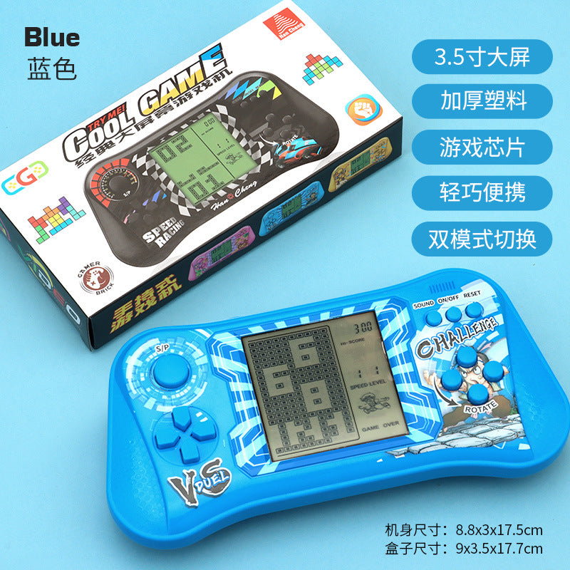 Wholesale cross-border large screen tetris game console - classic retro nostalgic 80/90s handheld game console for kids