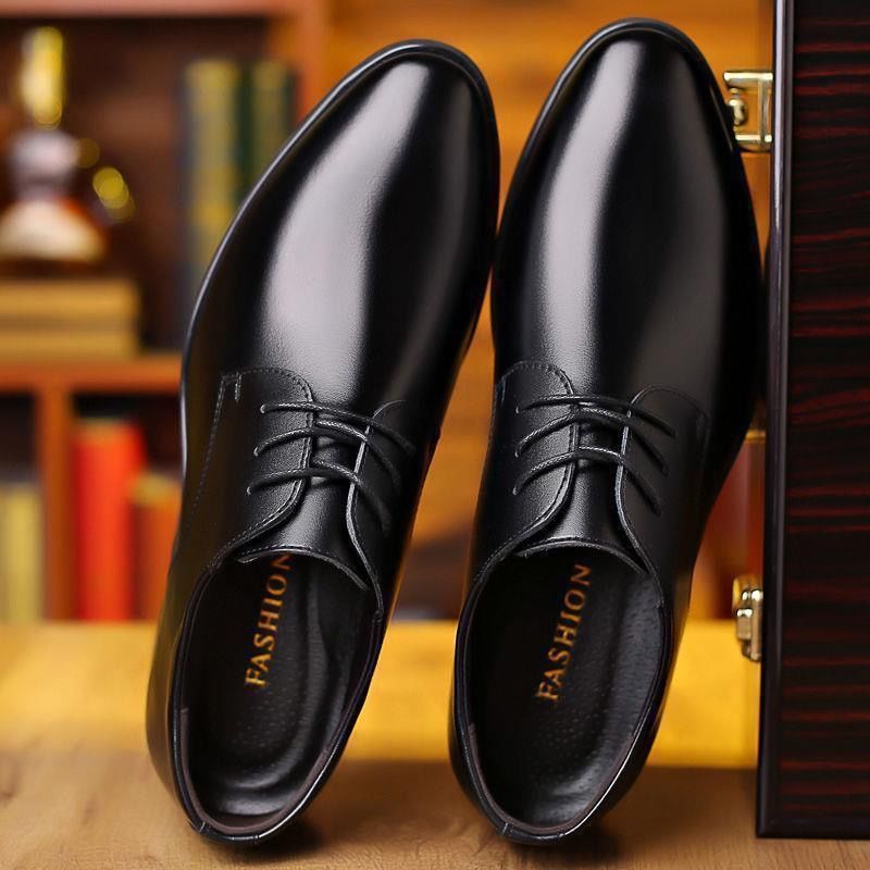 New arrival business formal leather shoes men's casual wedding groom british heightening summer breathable youth pointed toe men's shoes