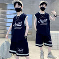 Boys' outfit:  summer new korean style sleeveless t-shirt and basketball casual two-piece set for boys
