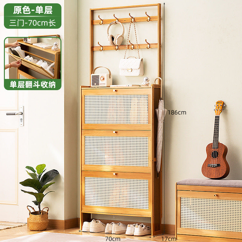 Simple shoe rack household door multi-layer with door dust-proof entry shoe rack shoe cabinet high vertical integrated storage rack
