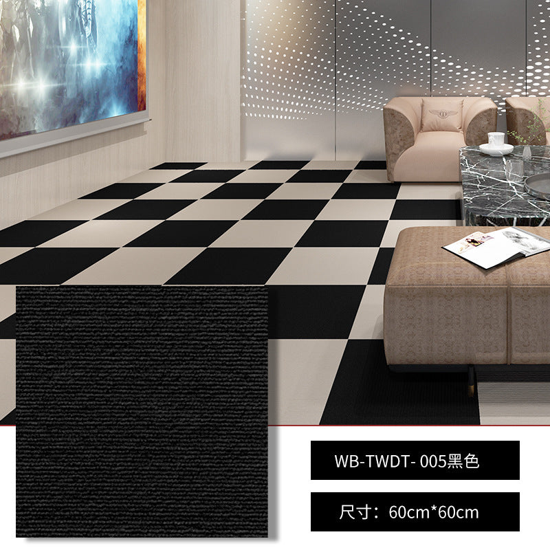 Solid color self-adhesive carpet splicing square office commercial full floor mat bedroom large area cement floor billiard hall