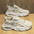 Men's winter 2025 new arrival: bestselling all-black chunky sole "black warrior" air cushion casual sneakers - dad shoes, trendy ins style
