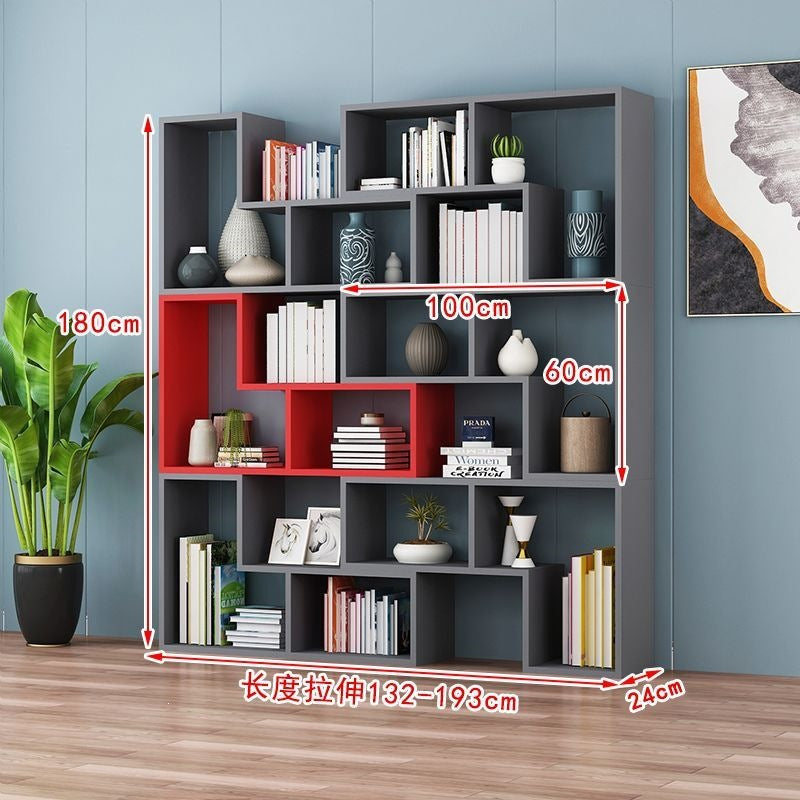 Free shipping casual combination bookshelf bookcase creative corner bedroom floor-standing simple storage rack partition display rack entrance