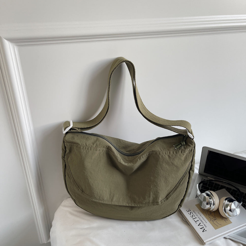 trend pure colorcasual bag women's large capacity tote bag multi-functional cloth bag easiest for match shoulder crossbody bag trendy