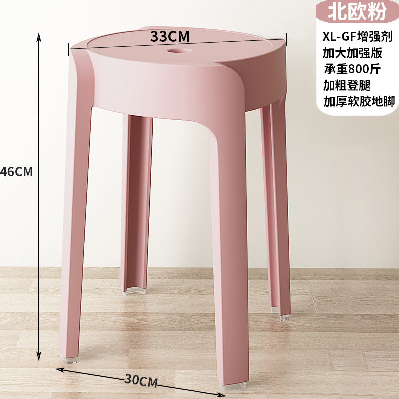 Scandinavian plastic chair thickenedfor home stool restaurant dining table chair casual desk study classy back chair bench