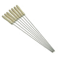 304 stainless steel bbq skewers - home & outdoor bbq tools - 40cm long bbq pins for grilling meat & kebabs