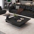 Modern minimalist upscale inverted triangle coffee table - designer style for living room, available in trapezoid and square shapes, coffee table set