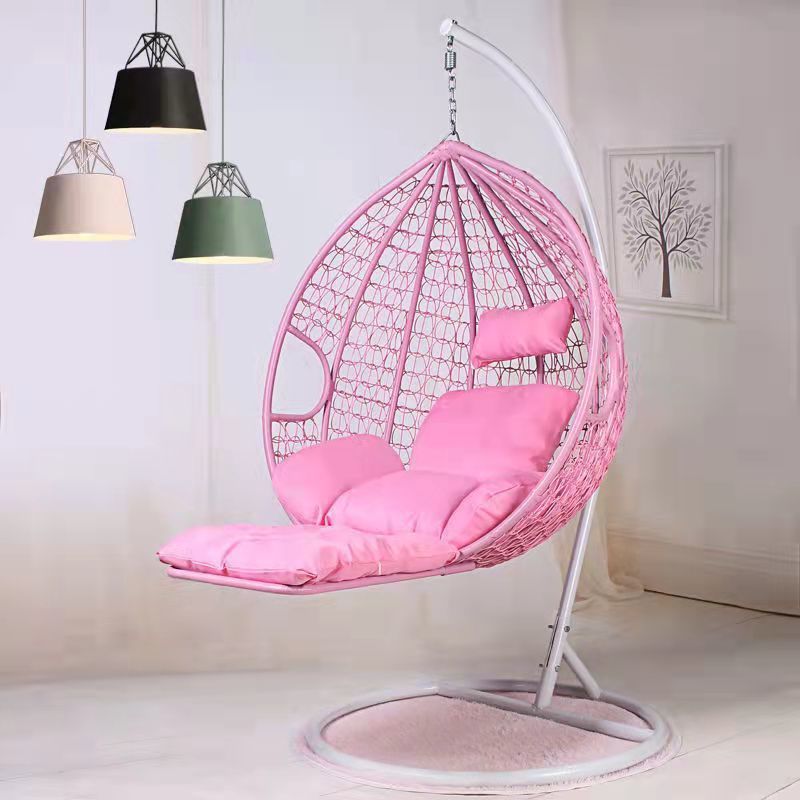 Romantic hanging basket rattan chair for home indoor hanging chair swing adult hammock balcony single double living room rocking lounge chair