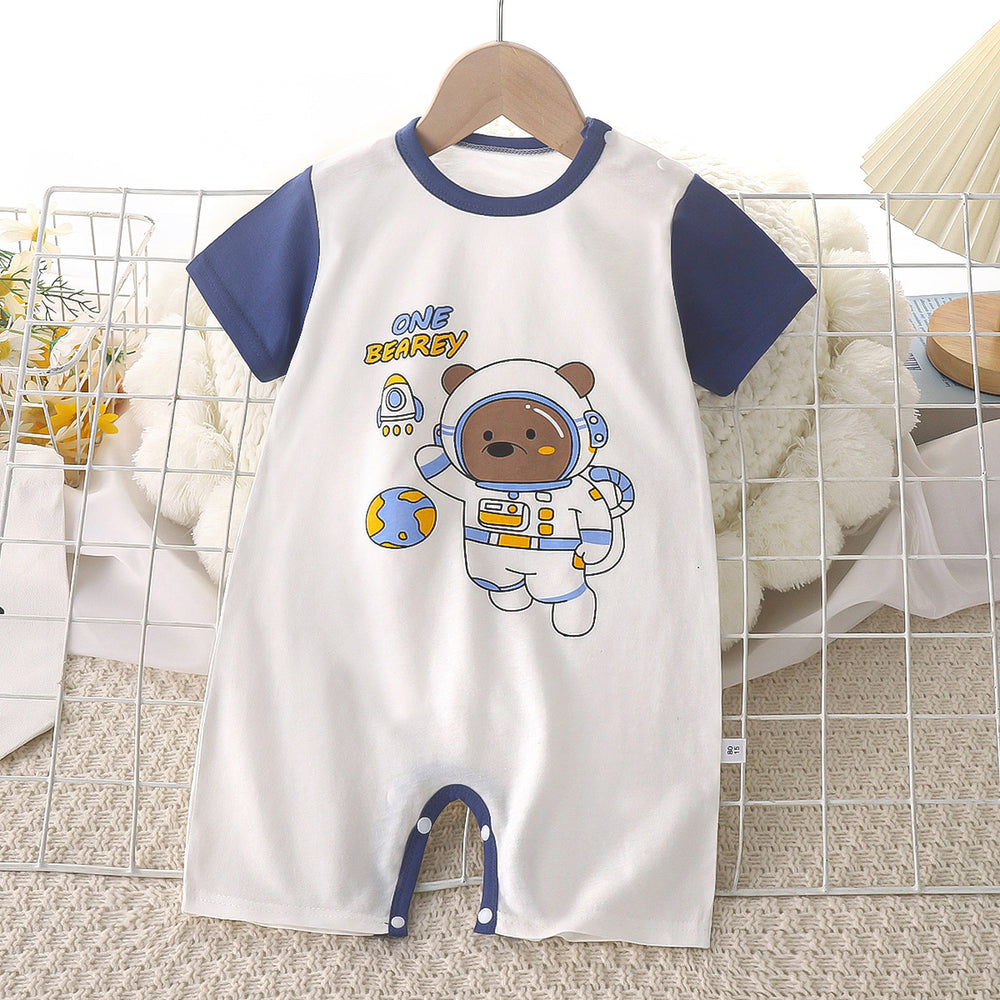 Kids' summer short-sleeve romper, newborn bodysuit, infant cotton onesie, baby boy and girl playsuit