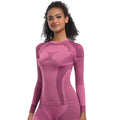 New seamless quick-dry long sleeve ski jacket - breathable outdoor casual sports top for running, fitness, and yoga (autumn/winter)