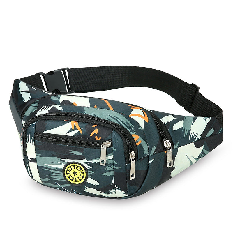 Fanny pack, men's and women's change bag, large capacity, anti-splashing water, cashier business bag, fashion outdoor sports, mobile phone bag, messenger bag.