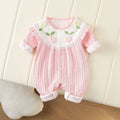 Baby spring clothes baby girl long sleeves jumpsuit one year old full month princess haki spring & fall outing clothes hug clothes trendy