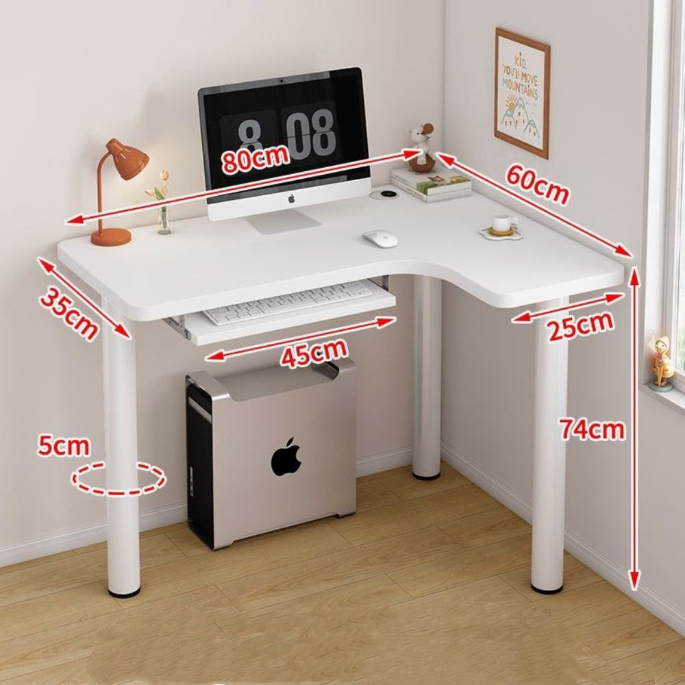 Bedroom corner desk - easy to place study table, corner office desktop computer desk, small home simple desk