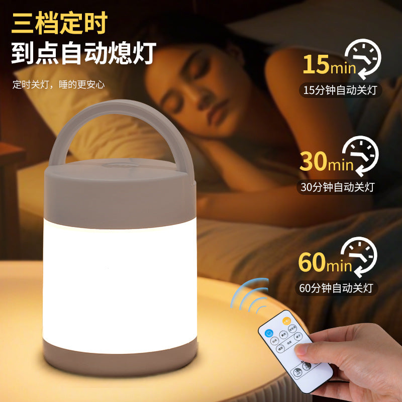 Rechargeable touch bedside night light - wireless, eye-caring, dorm room essential, baby feeding savior, nighttime toilet companion, tap-to-turn-on lamp