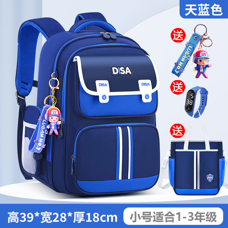 Schoolbag for boys and primary school students 2026 new arrival for grades 1, 2, 3 to 6, boys and girls, lightweight kids spine protection and burden reduction