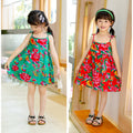 Girls' summer new arrival: camisole dress, baby girl cotton silk dress, children's floral dress, toddler skirt
