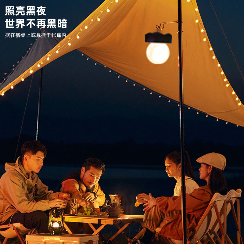 Outdoor camping backpack light - remote control, hook-on camping lantern, usb rechargeable night light, eye-care ambient lighting