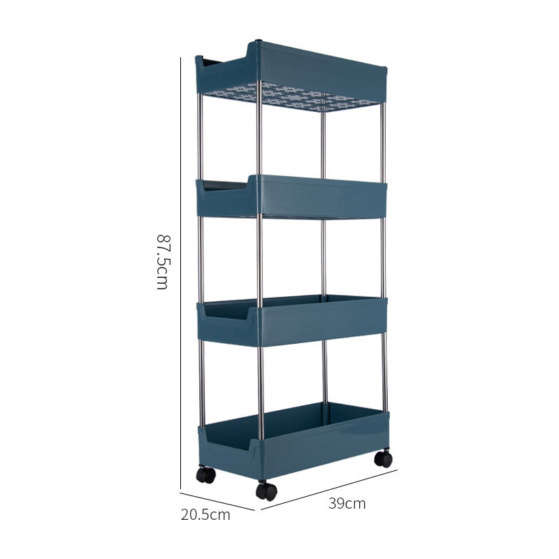 Seam rack Plastic multi-layer trolley Kitchen rack Multifunctional bathroom Toilet floor storage rack